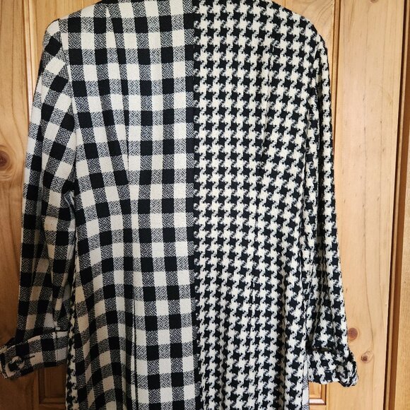 Womens Size 8 Wool/Silk Mixed Check Jacket - Picture 3 of 3